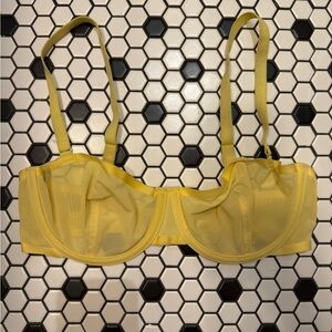 CUUP Yellow Balconette Bra with Adjustable Straps